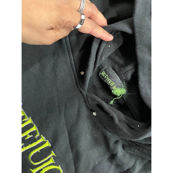 Beetlejuice x Forever21 Rhinestone Never Trust The Living Graphic Hoodie Size S - Picture 6 of 9